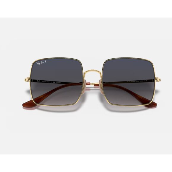 Ray-Ban SQUARE 1971 CLASSIC Sunglasses Gold Blue Grey case main image 4